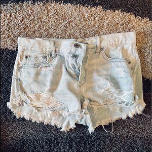 American Eagle Distressed Jean Shorts